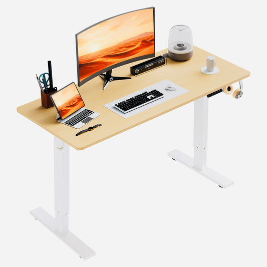 Sit-Stand Desk, Electrically Height-Adjustable Desk with Memory Function and Anti-Collision Technology, Sturdy and Durable, Quiet Motor, Height Range 70–117 cm