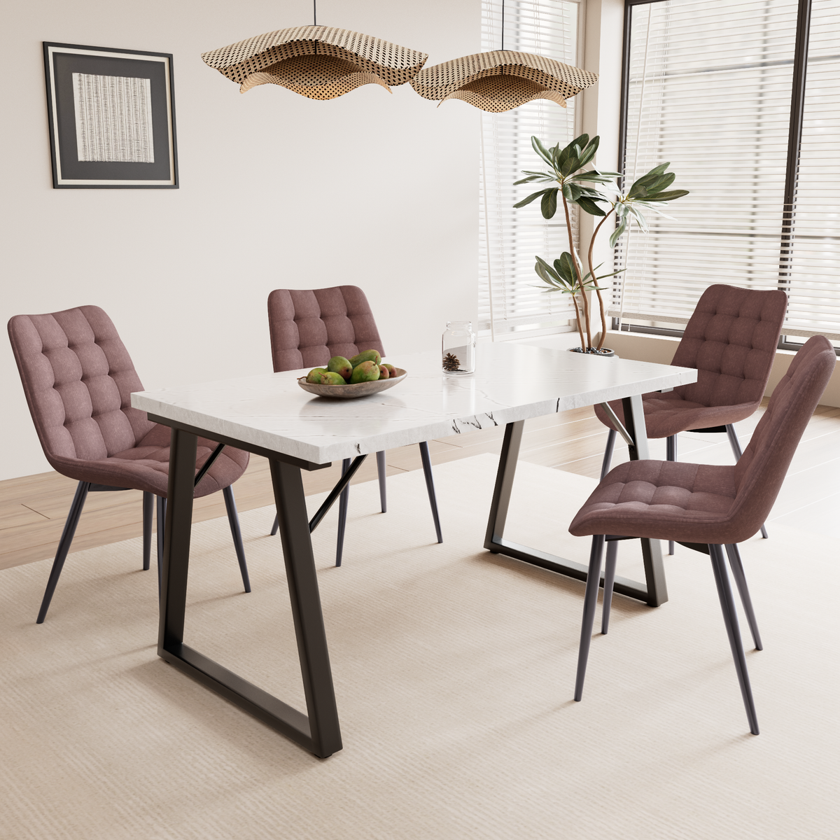 5-Piece Dining Table & Chair Sets