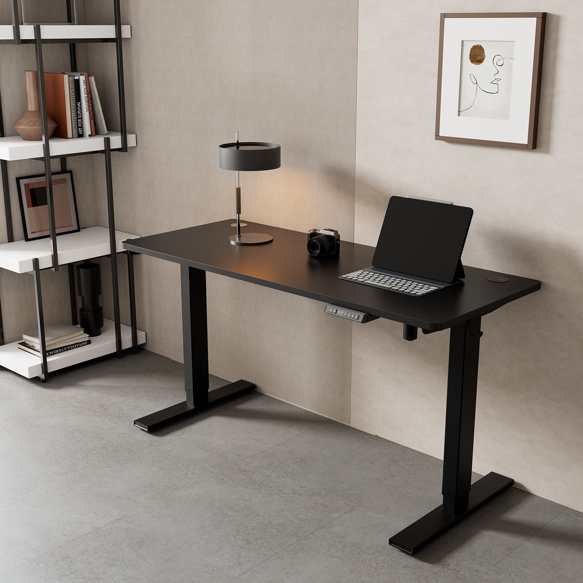 Plus Electric Standing Desk with USB-A & Type-C Charging, 70–117 cm