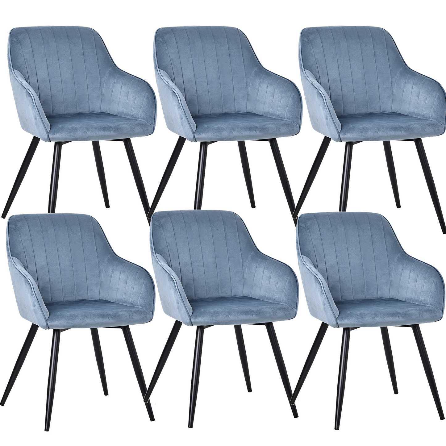 HOMAVO Set of 2 Modern Ergonomic Dining & Office Chairs – Comfortable Living Room Seating