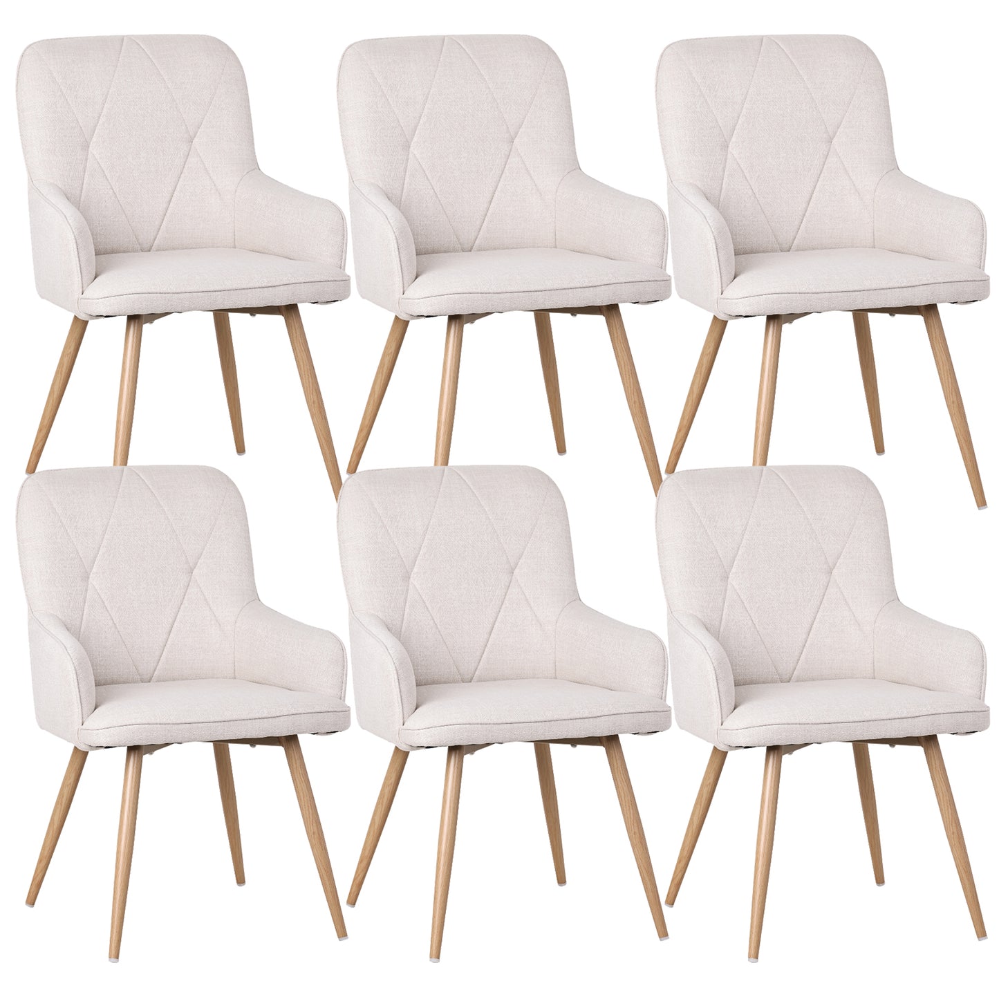 HOMAVO Set of 2 Modern Dining, Living Room & Office Chairs – Ergonomic & Durable Seating