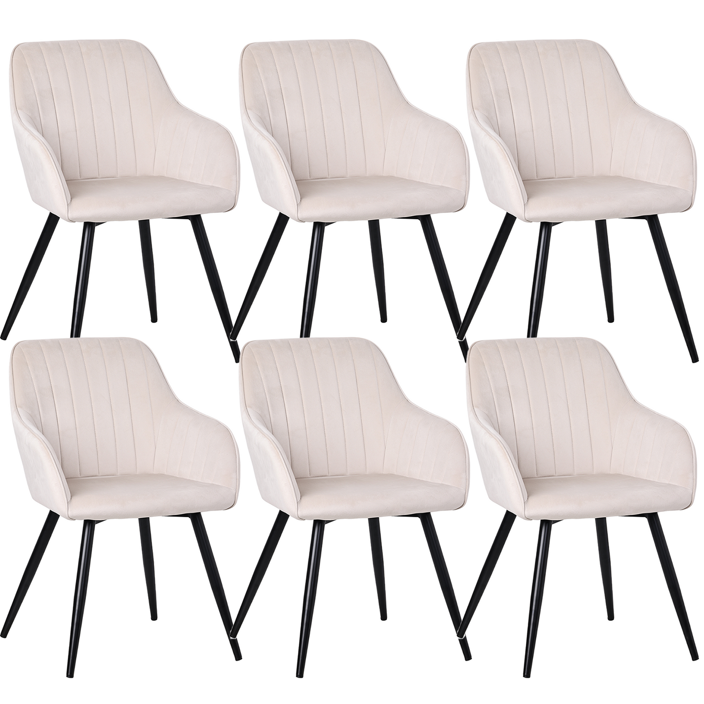 HOMAVO Set of 2 Modern Ergonomic Dining & Office Chairs – Comfortable Living Room Seating