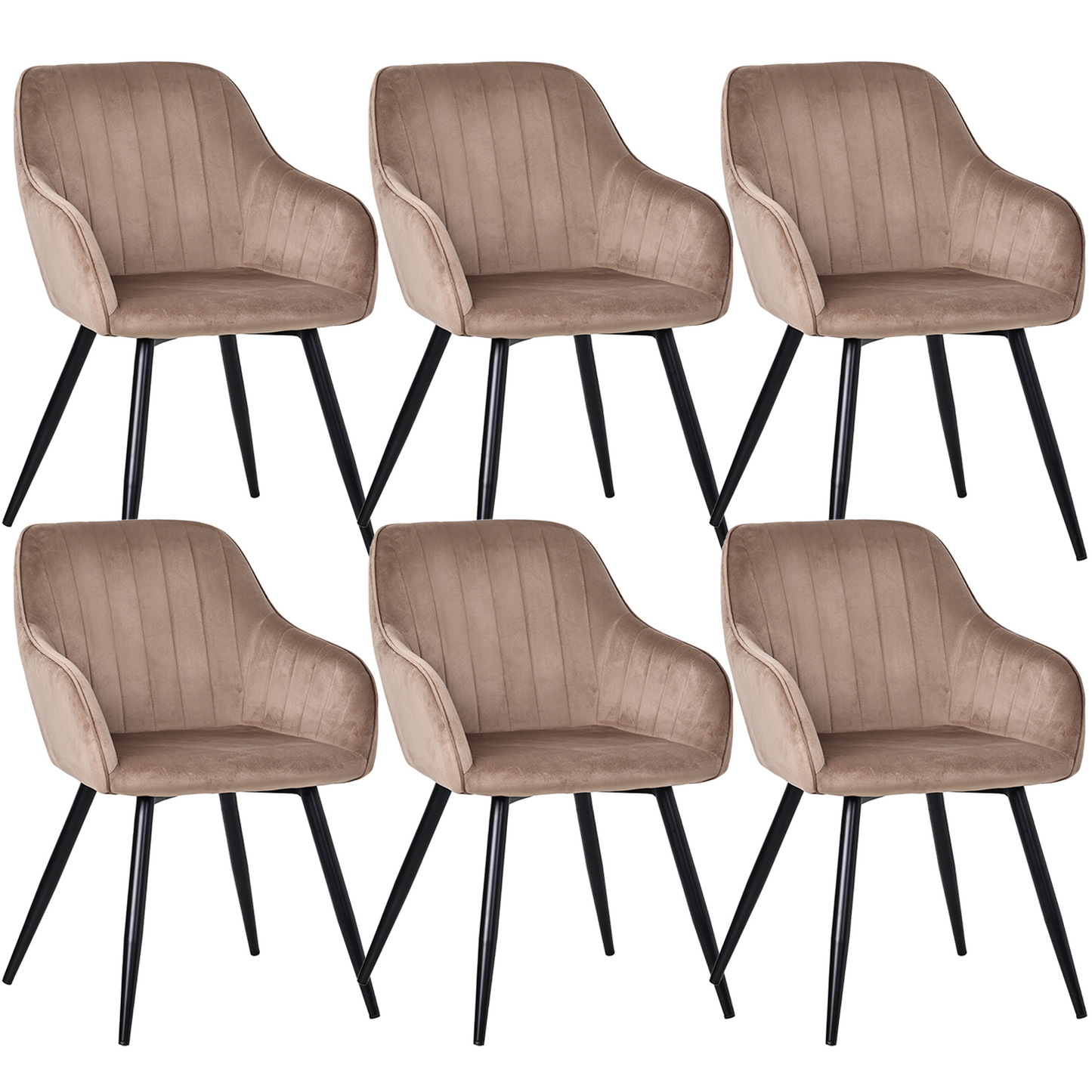 HOMAVO Set of 2 Modern Ergonomic Dining & Office Chairs – Comfortable Living Room Seating