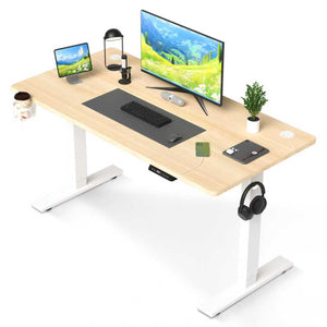 Plus Electric Standing Desk with USB-A & Type-C Charging, 70–117 cm