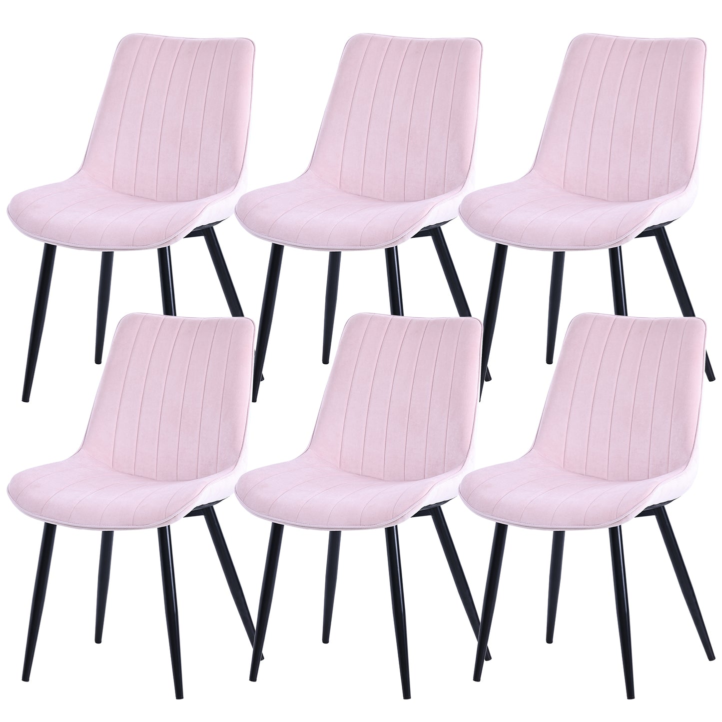 HOMAVO Set of 2 Modern Dining Chairs – Ergonomic Upholstered Chairs for Dining Room, Living Room, or Office (Seat 47×43 cm)