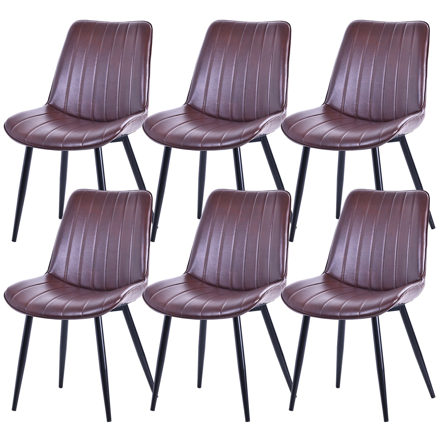 HOMAVO Set of 2 Modern Dining Chairs – Ergonomic Upholstered Chairs for Dining Room, Living Room, or Office (Seat 47×43 cm)