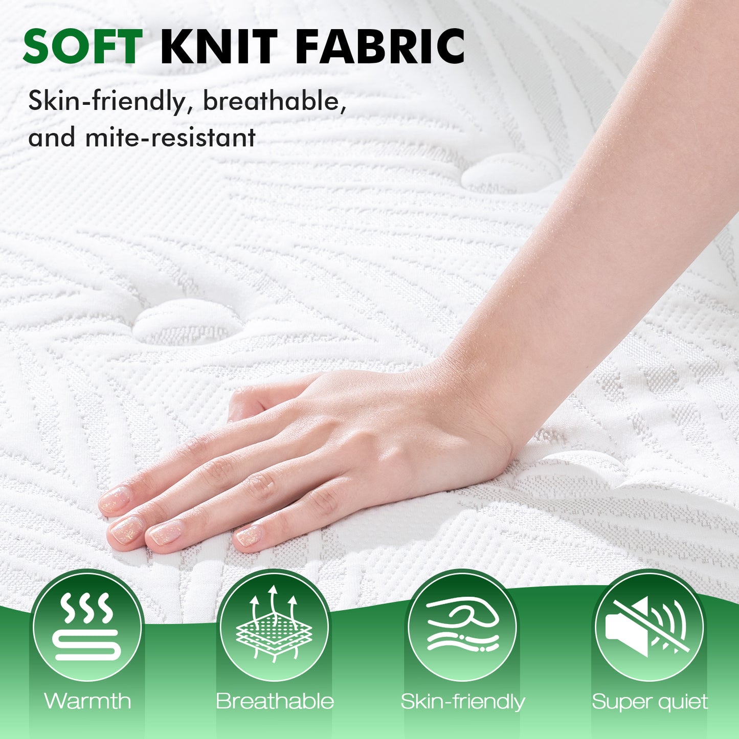 HOMAVO H3 Firm Pocket Spring Mattress – 7-Zone Ergonomic Support, 22 cm, Hypoallergenic & Anti-Dust Mite