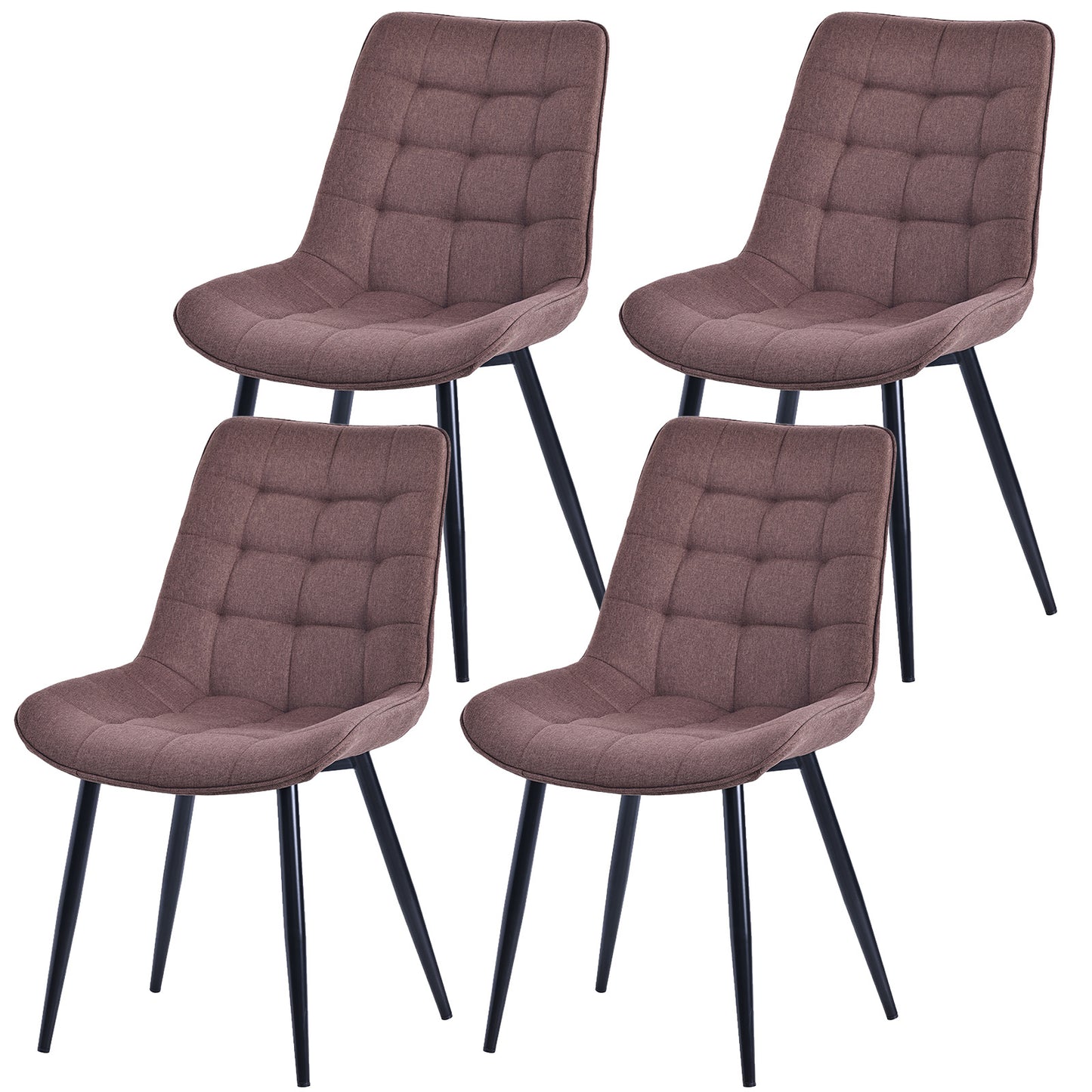 HOMAVO Set of 2 Modern Ergonomic Dining Chairs – Comfortable 47×43 cm Seat for Dining Room, Living Room & Office