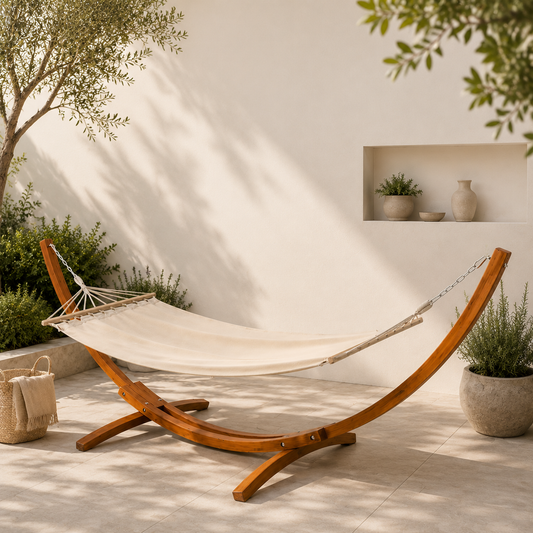 HOMAVO Hammock with Frame, With 2 Hammocks, 200kg Load Capacity, Dimensions: 320x120x120 cm