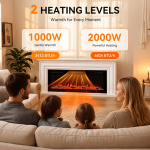 Electric Fireplace Cabinet with Remote Control — 14″ to 50″