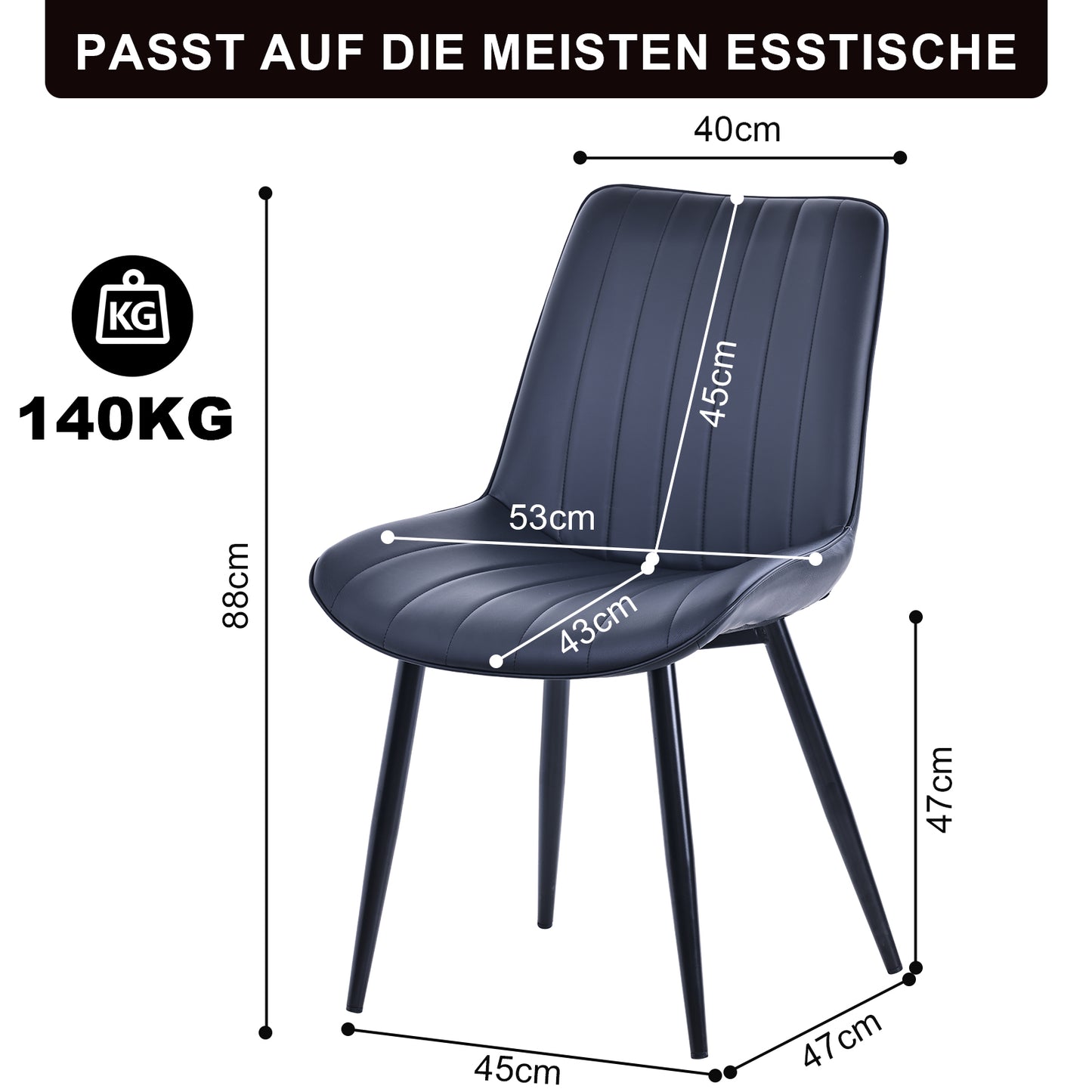 HOMAVO 5-Piece Dining Set – 4 Velvet/PU Chairs + 140cm Rectangular Table