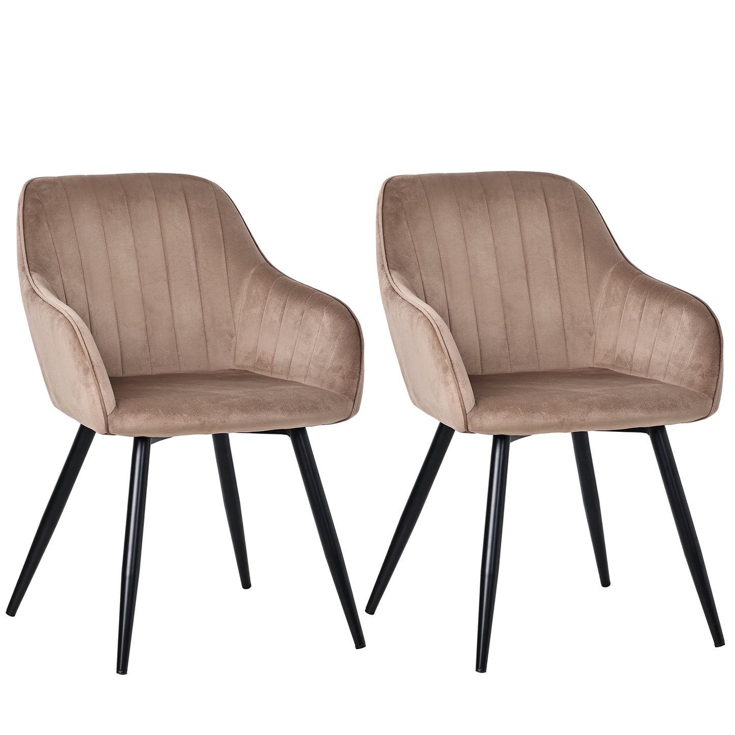 HOMAVO Set of 2 Modern Ergonomic Dining & Office Chairs – Comfortable Living Room Seating