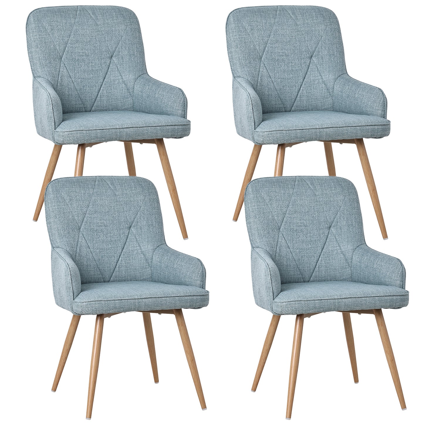 HOMAVO Set of 2 Modern Dining, Living Room & Office Chairs – Ergonomic & Durable Seating