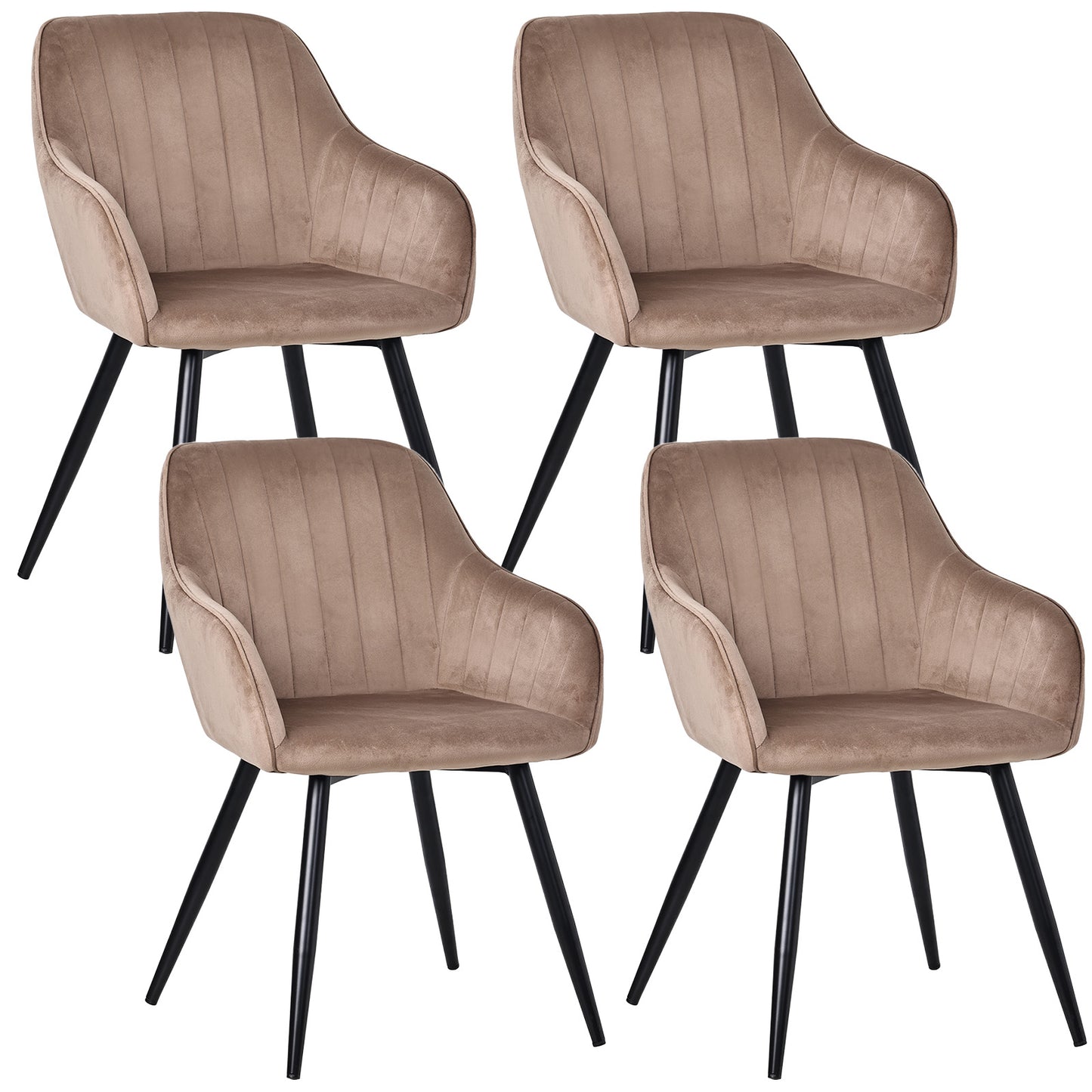 HOMAVO Set of 2 Modern Ergonomic Dining & Office Chairs – Comfortable Living Room Seating