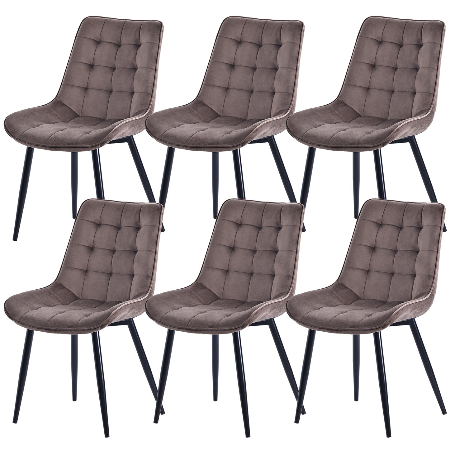 HOMAVO Set of 2 Modern Ergonomic Dining Chairs – Comfortable 47×43 cm Seat for Dining Room, Living Room & Office