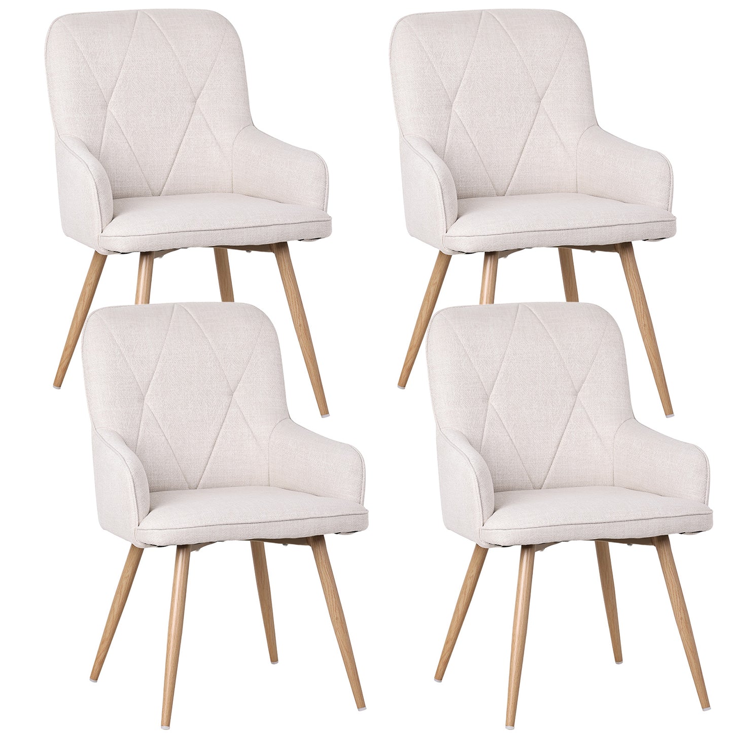 HOMAVO Set of 2 Modern Dining, Living Room & Office Chairs – Ergonomic & Durable Seating