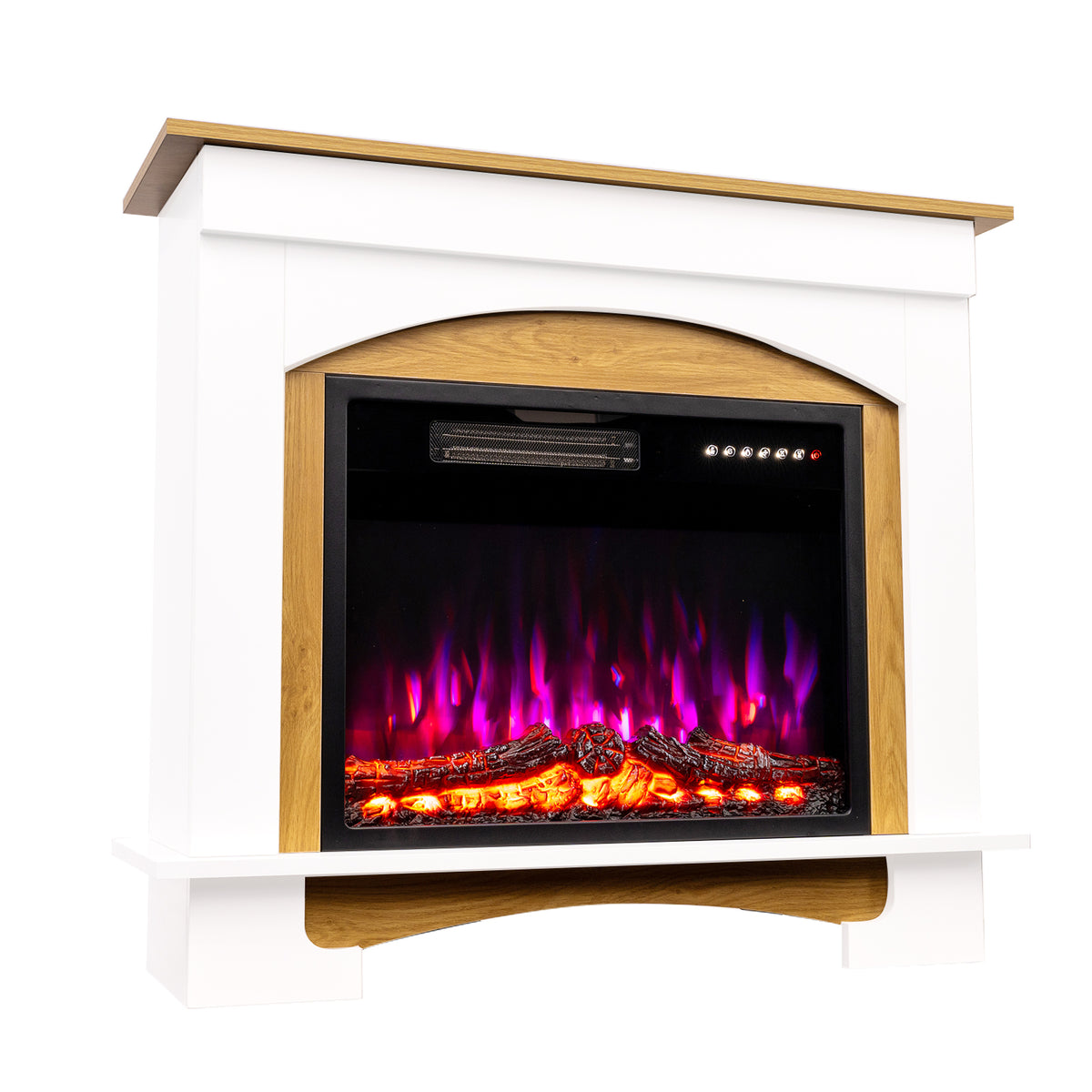 Cheminée électrique d'armoire HOMAVO 23", 1000W/2000W, effet de flamme 3D, télécommande, minuterie, dimensions : 70 × 30 × 80 cm