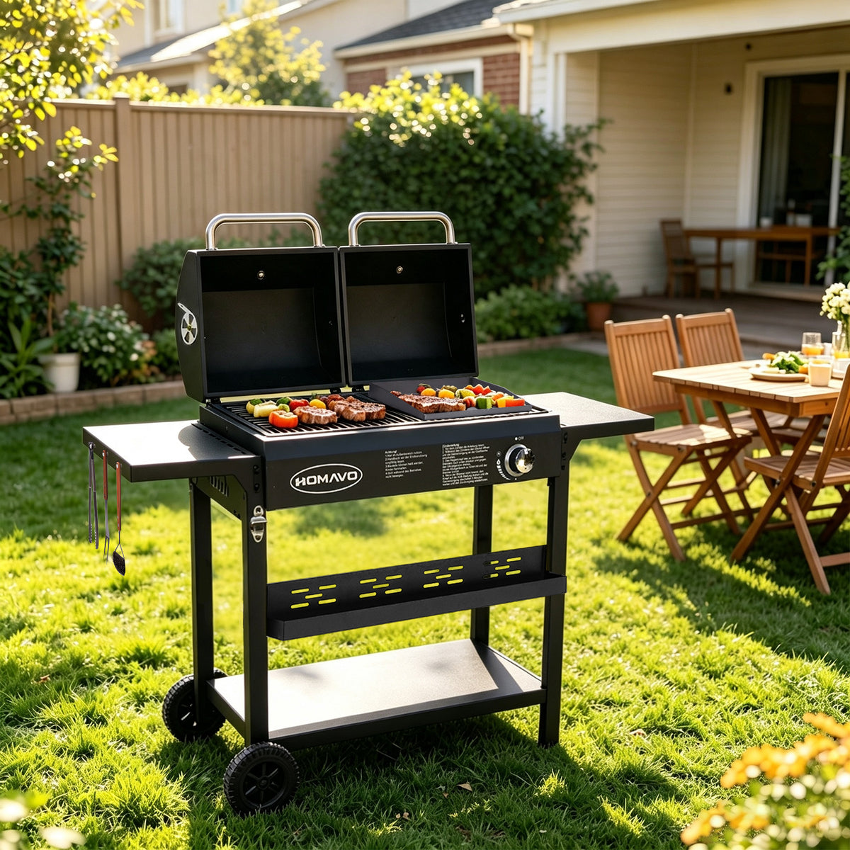 Outdoor BBQ Grills – Charcoal, Portable & Dual-Fuel Models