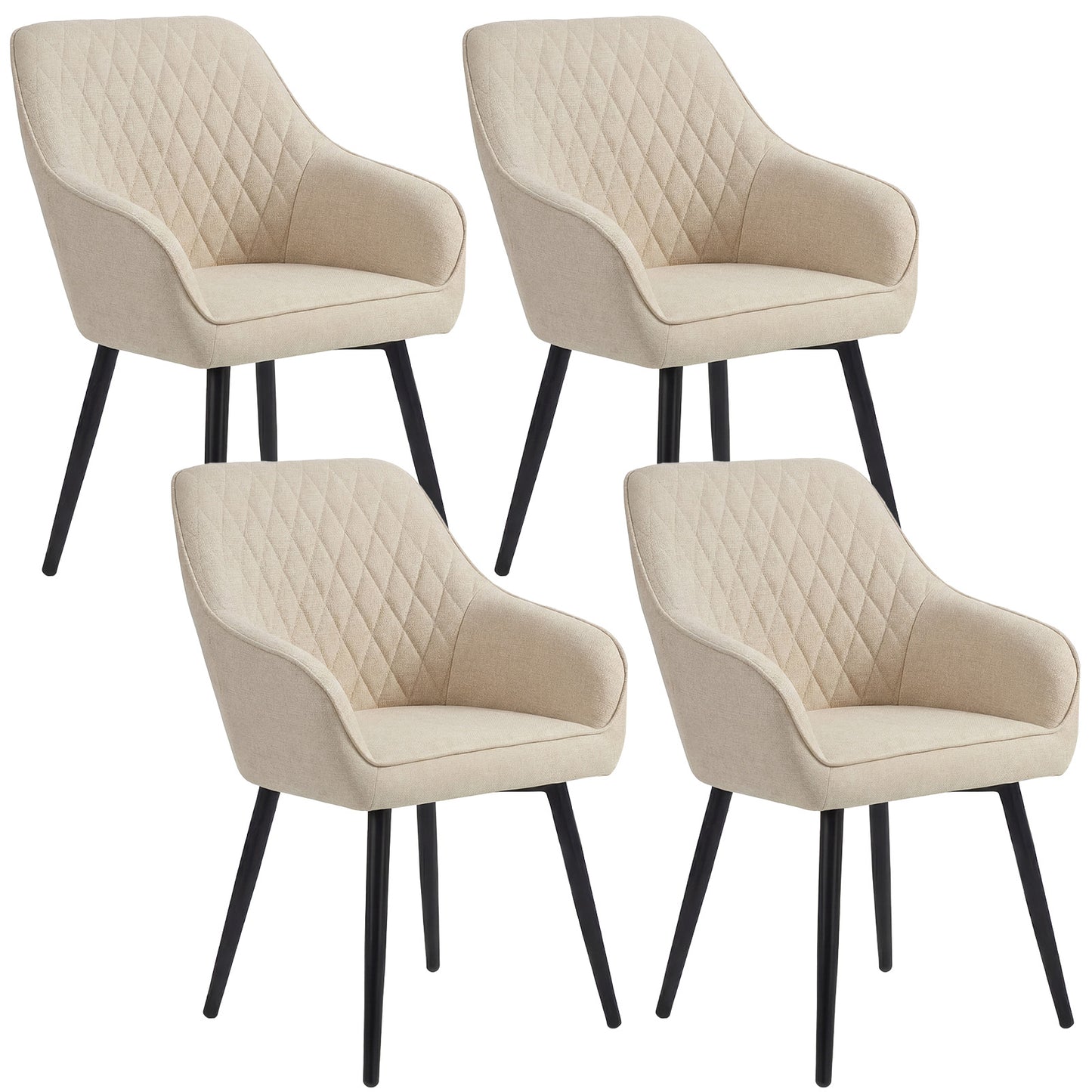 HOMAVO 2-Pack Modern Chairs – Comfortable & Easy to Assemble