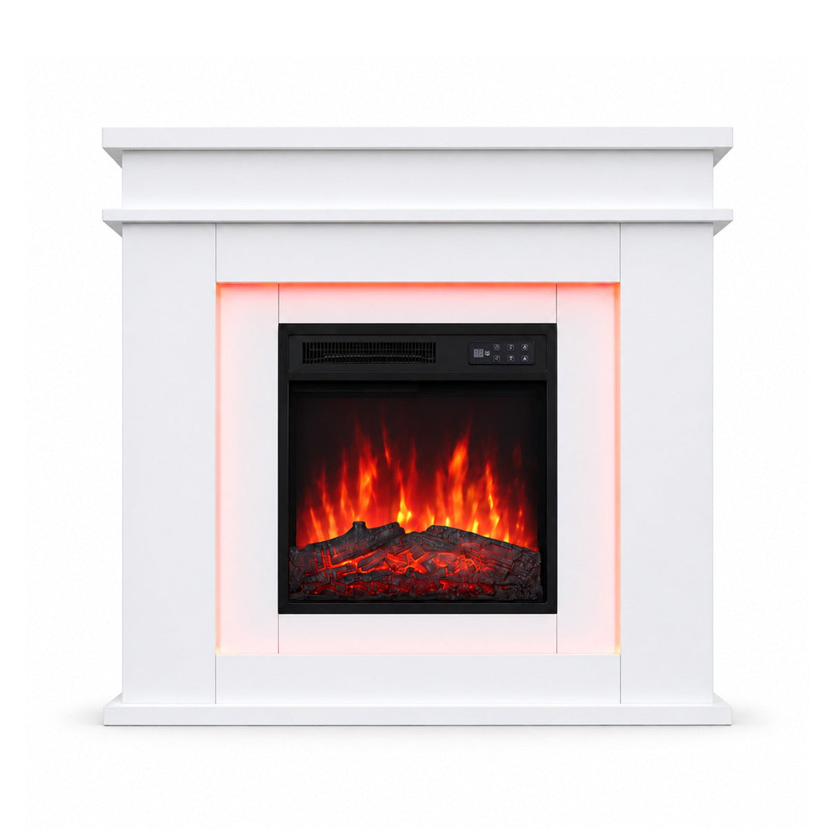 HOMAVO 18 in white LED mantel electric fireplace - image 2