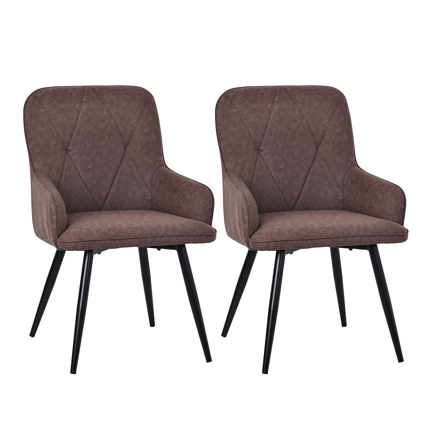 HOMAVO Set of 2 Modern Dining, Living Room & Office Chairs – Ergonomic & Durable Seating