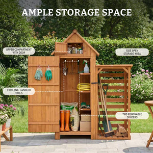 Wooden Garden Storage Cabinets & Log Store