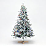 Snow-Flocked Artificial Christmas Trees