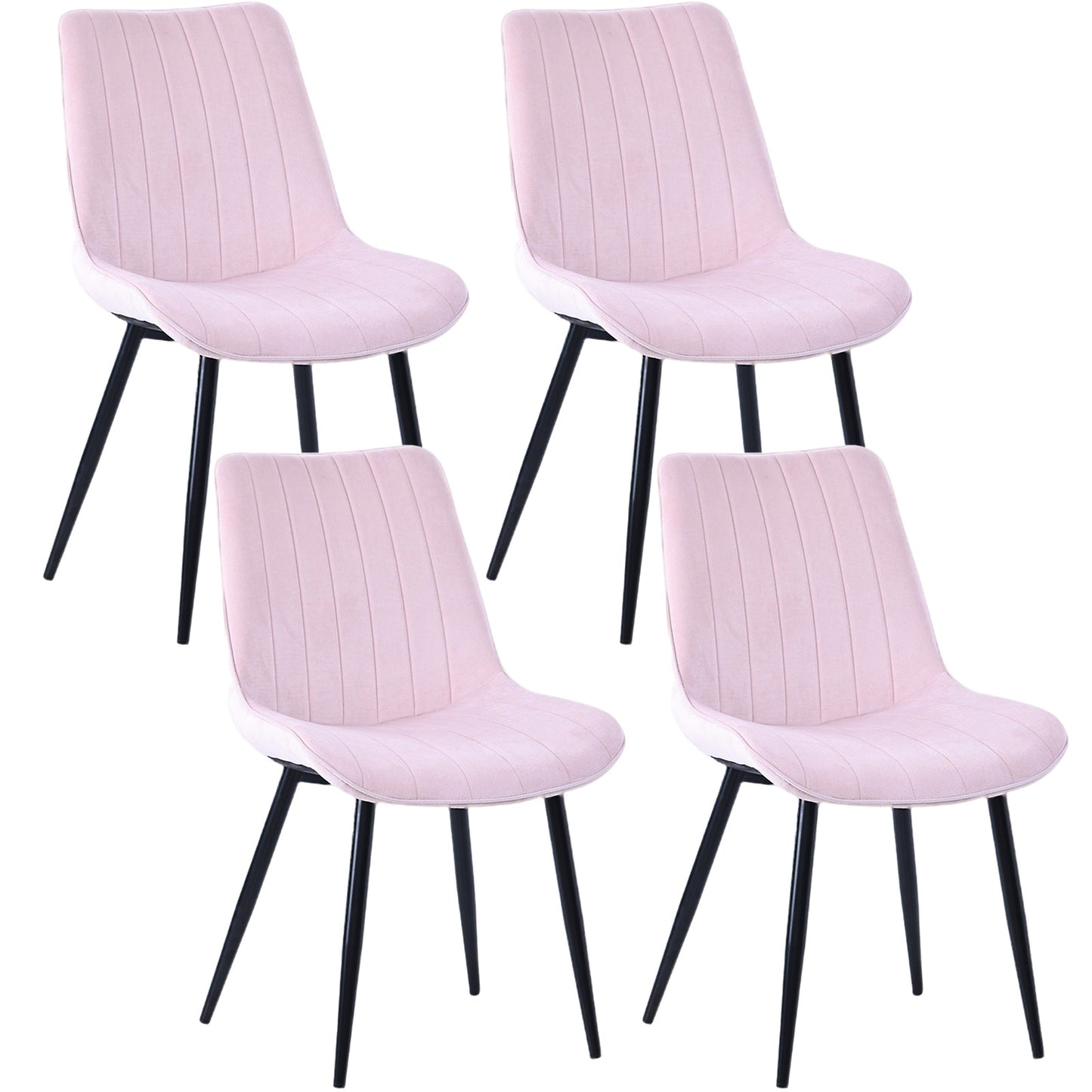 HOMAVO Set of 2 Modern Dining Chairs – Ergonomic Upholstered Chairs for Dining Room, Living Room, or Office (Seat 47×43 cm)
