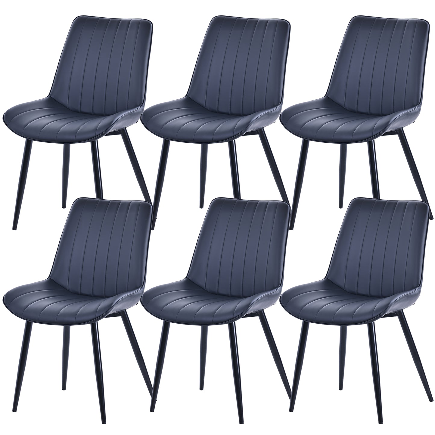 HOMAVO Set of 2 Modern Dining Chairs – Ergonomic Upholstered Chairs for Dining Room, Living Room, or Office (Seat 47×43 cm)