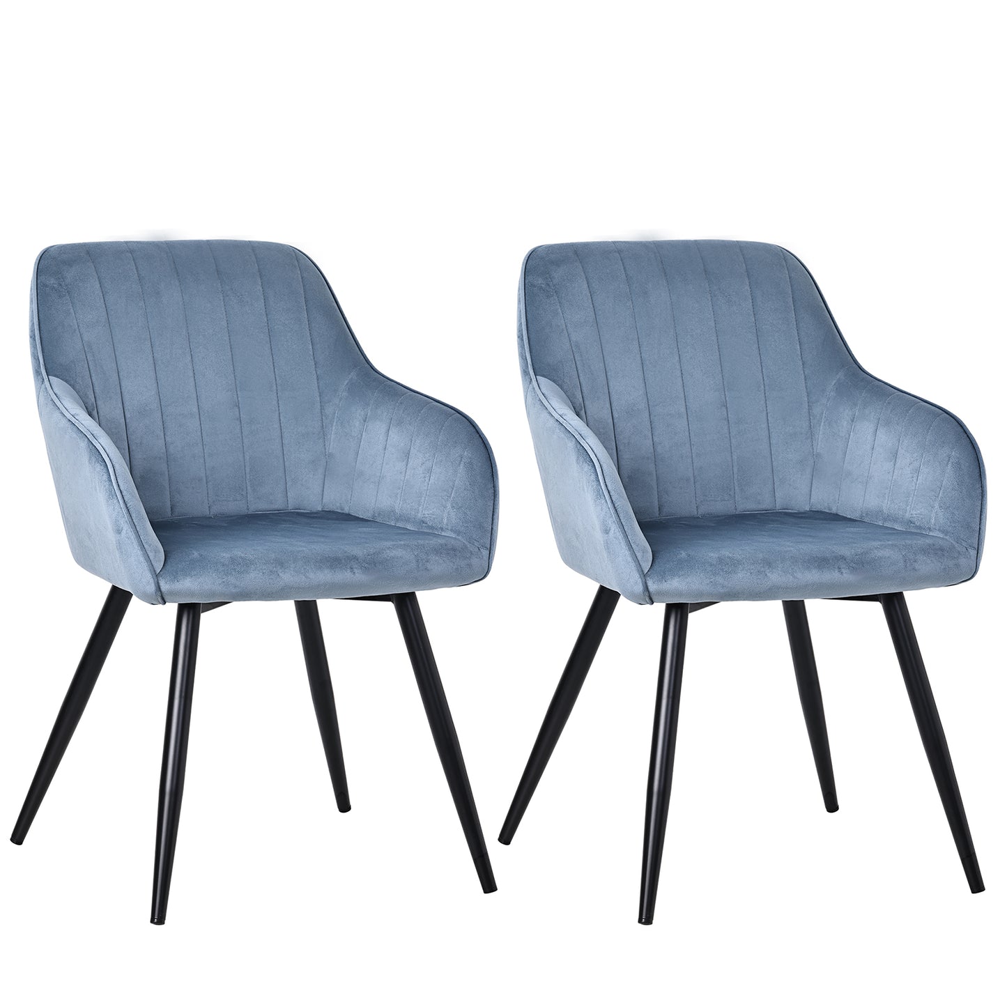 HOMAVO Set of 2 Modern Ergonomic Dining & Office Chairs – Comfortable Living Room Seating