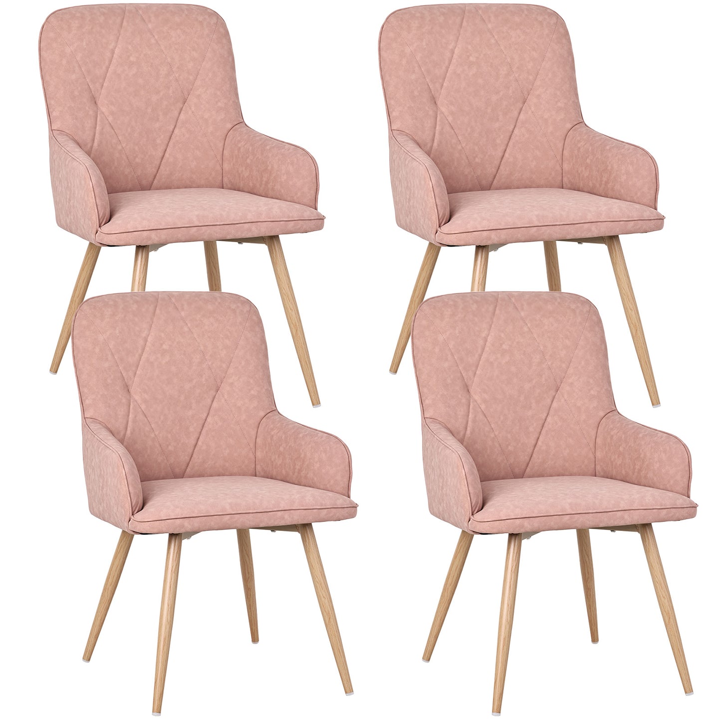 HOMAVO Set of 2 Modern Dining, Living Room & Office Chairs – Ergonomic & Durable Seating