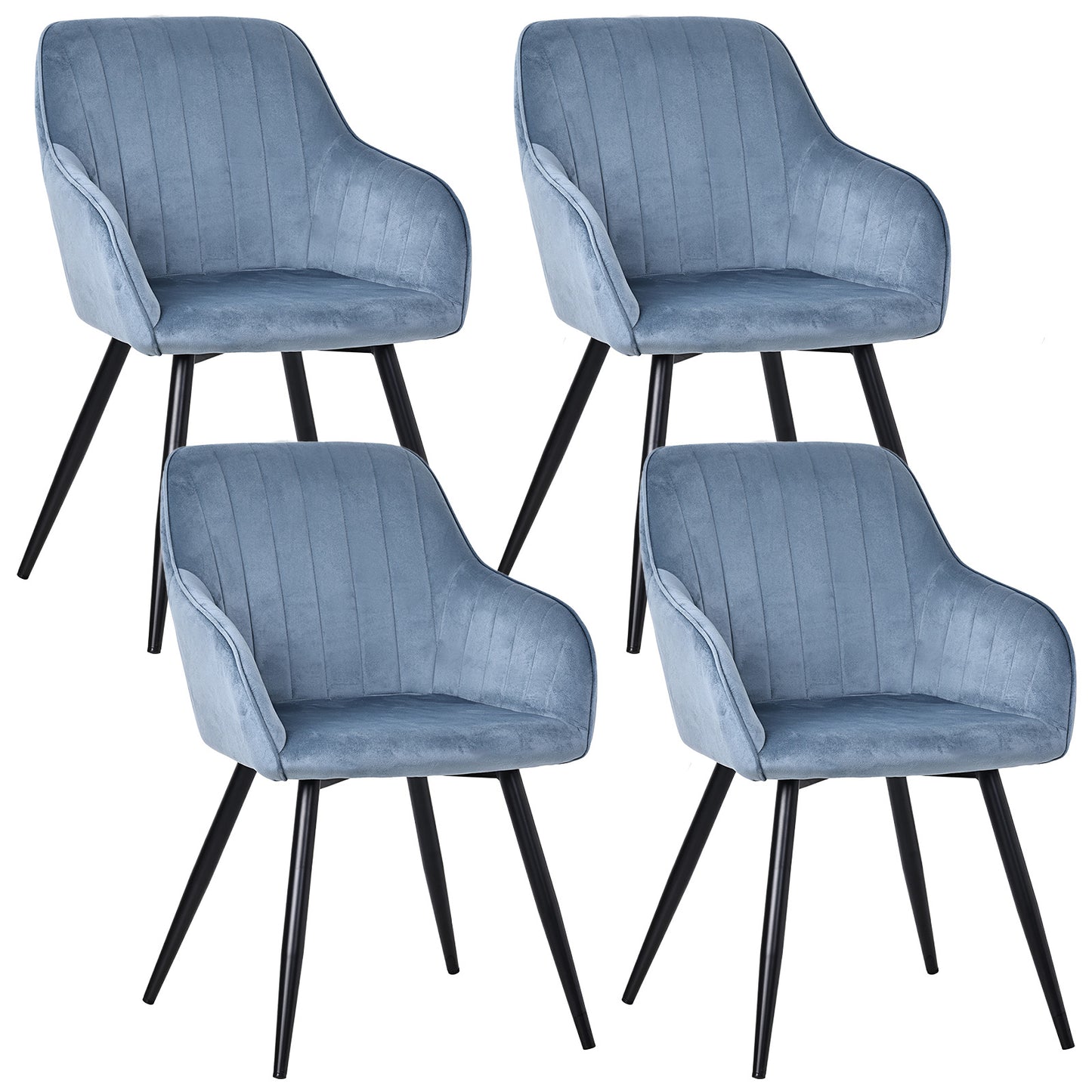 HOMAVO Set of 2 Modern Ergonomic Dining & Office Chairs – Comfortable Living Room Seating