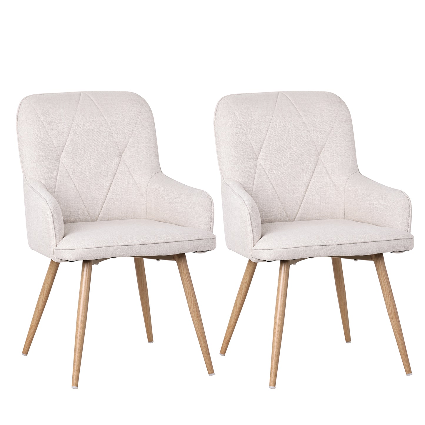 HOMAVO Set of 2 Modern Dining, Living Room & Office Chairs – Ergonomic & Durable Seating