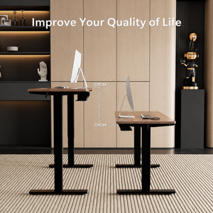 Plus Electric Standing Desk with USB-A & Type-C Charging, 70–117 cm