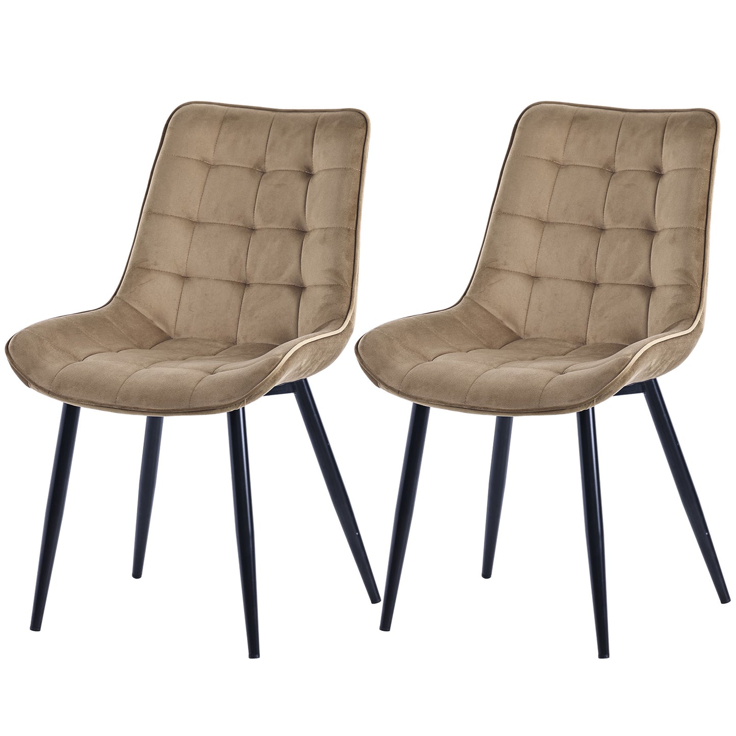HOMAVO Set of 2 Modern Ergonomic Dining Chairs – Comfortable 47×43 cm Seat for Dining Room, Living Room & Office