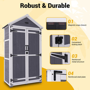 Wooden Garden Storage Cabinets & Log Store