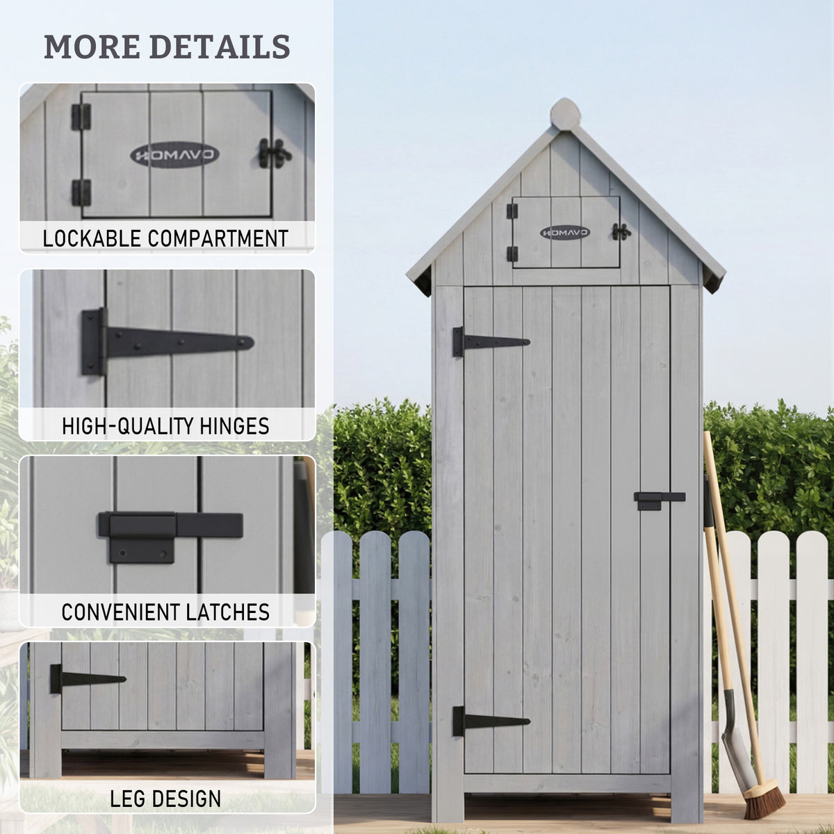 Wooden Garden Storage Cabinets & Log Store
