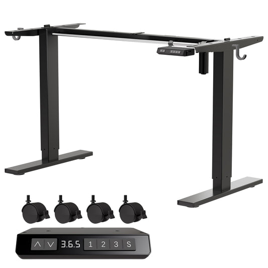 Electric Sit-Stand Desk Frame with Memory Function, Anti-Collision Technology, and Fast Charging USB/Type-C