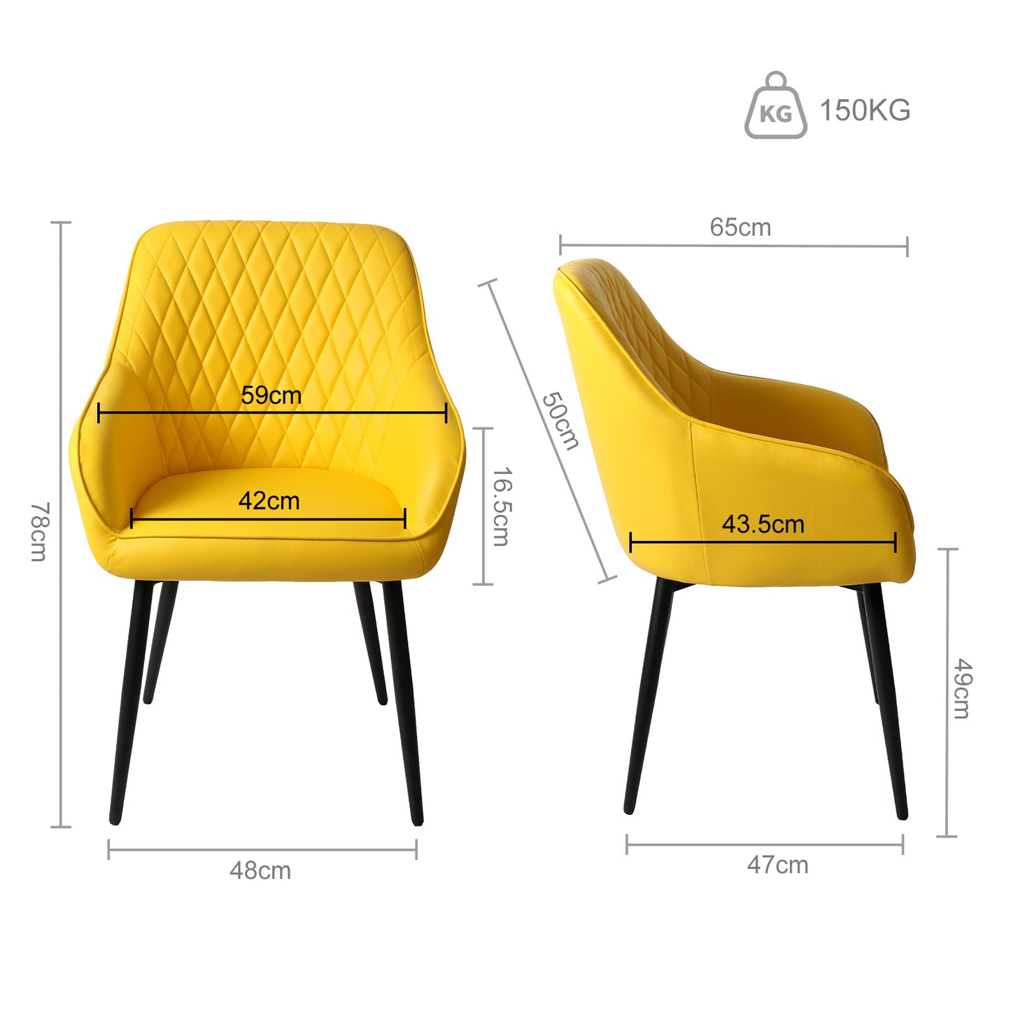 HOMAVO 2-Pack Modern Chairs – Comfortable & Easy to Assemble