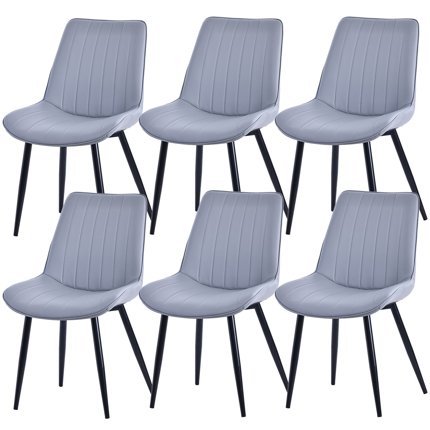 HOMAVO Set of 2 Modern Dining Chairs – Ergonomic Upholstered Chairs for Dining Room, Living Room, or Office (Seat 47×43 cm)