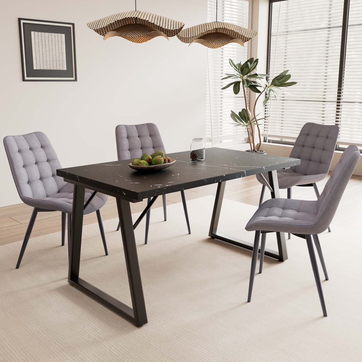 5-Piece Dining Table & Chair Sets