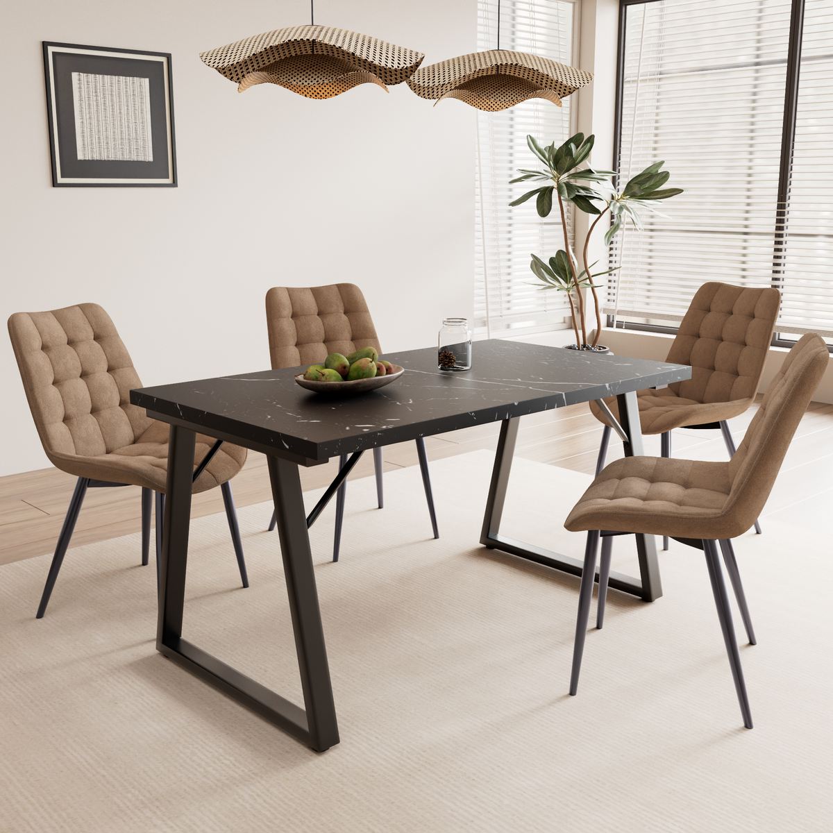 5-Piece Dining Table & Chair Sets