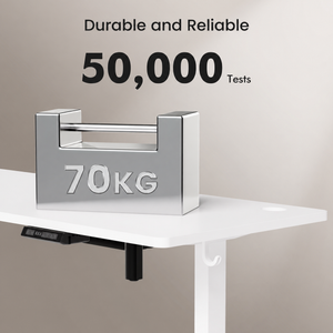 Plus Electric Standing Desk with USB-A & Type-C Charging, 70–117 cm