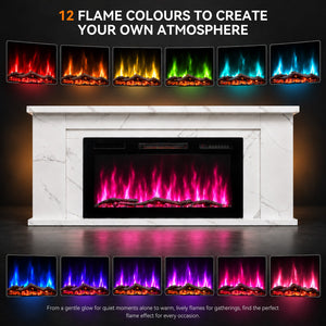 HOMAVO 36 in white app cabinet electric fireplace - image 9