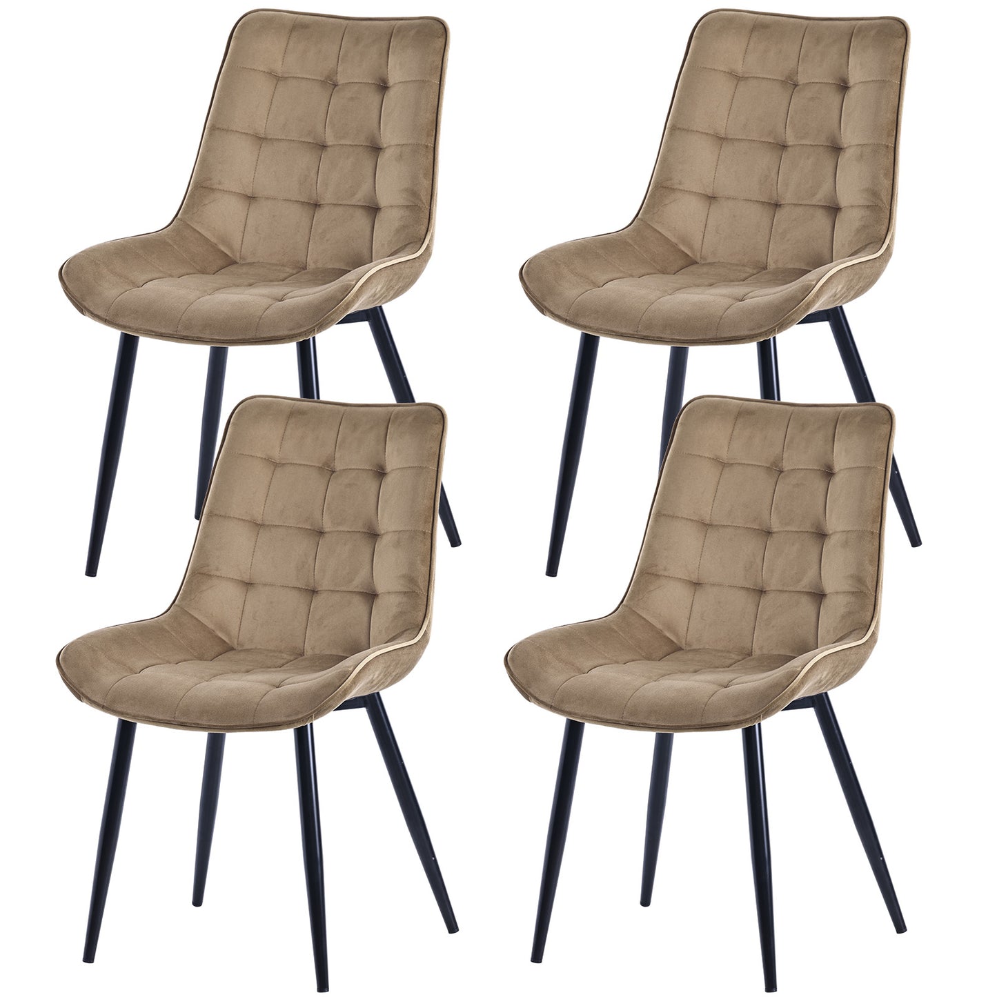 HOMAVO Set of 2 Modern Ergonomic Dining Chairs – Comfortable 47×43 cm Seat for Dining Room, Living Room & Office