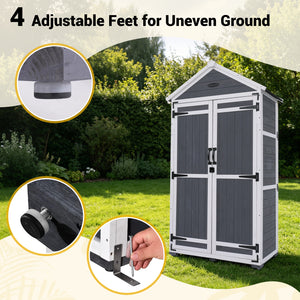 Wooden Garden Storage Cabinets & Log Store