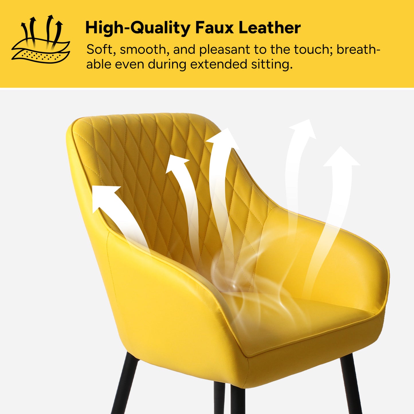 HOMAVO 2-Pack Modern Chairs – Comfortable & Easy to Assemble