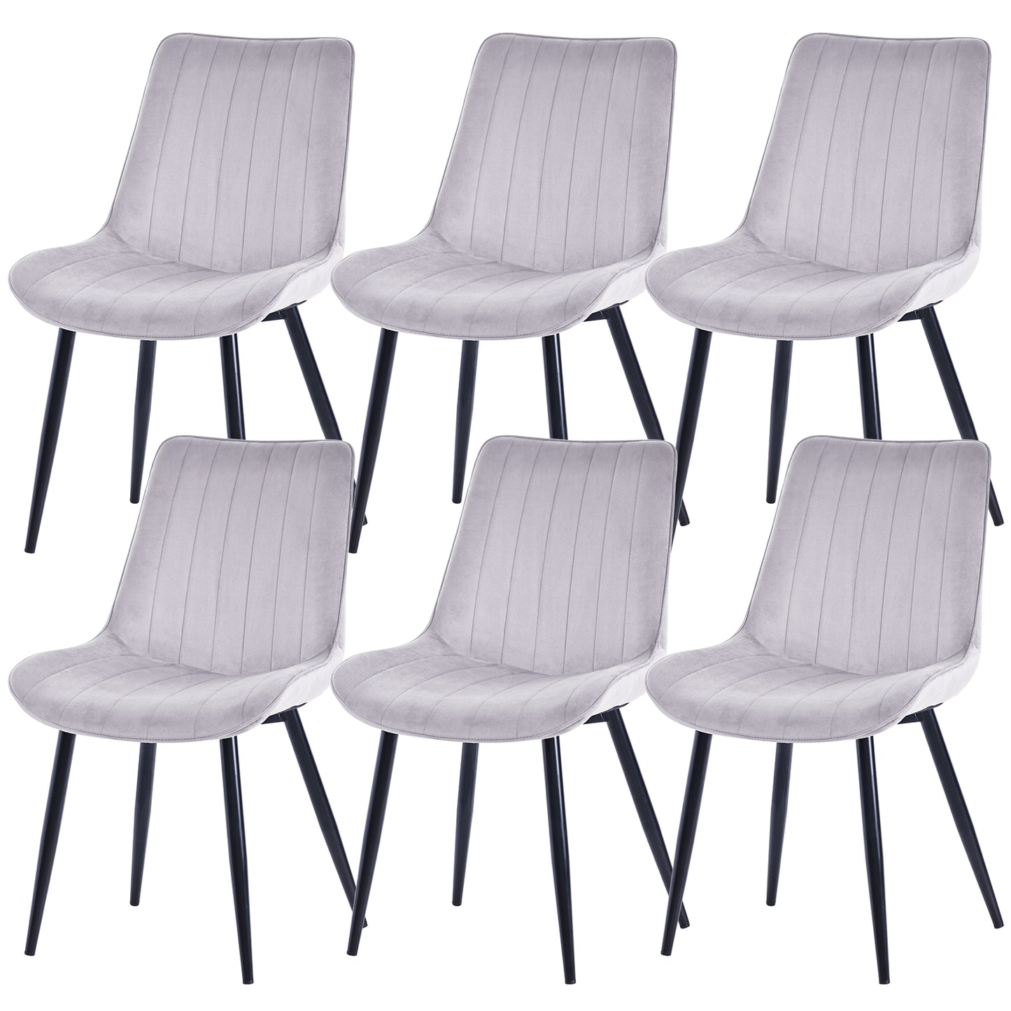 HOMAVO Set of 2 Modern Dining Chairs – Ergonomic Upholstered Chairs for Dining Room, Living Room, or Office (Seat 47×43 cm)