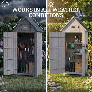 Wooden Garden Storage Cabinets & Log Store