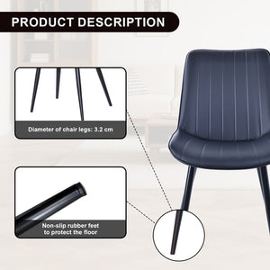 Upholstered Armless Dining Chairs – Sets of 2, 4 or 6